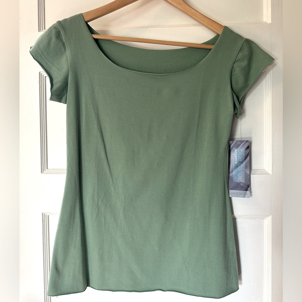 Blue Canoe Organic Cotton Mint Green Tissue Tee Small